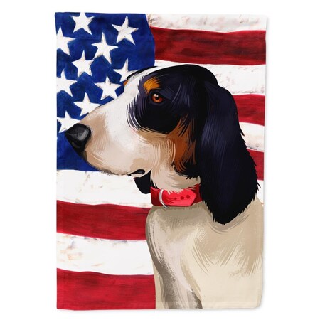 Carolines Treasures Ariegeois Dog American Canvas House Flag - 28 x 0.01 x 40 in. CK6407CHF